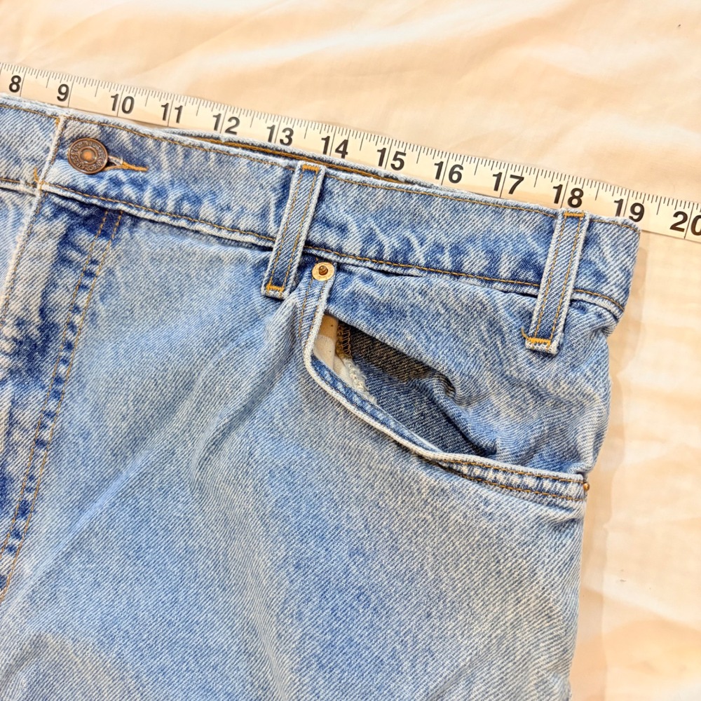 3 Pk Vintage Levis 550 Orange Tab Relaxed Tapered Jeans Light Wash‎ 40x30 Mens - Picture 10 of 11